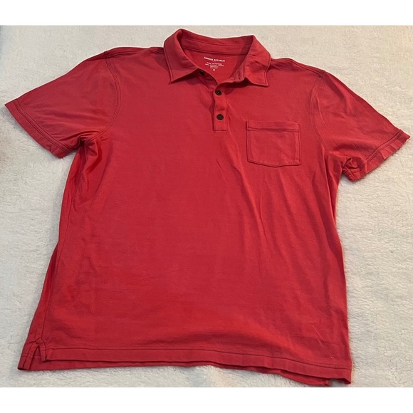 Banana Republic Other - Banana Republic Mens Red Short Sleeve Cotton Pocket Polo Shirt Size M